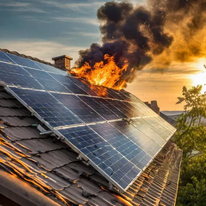 Incendie panneaux solaires